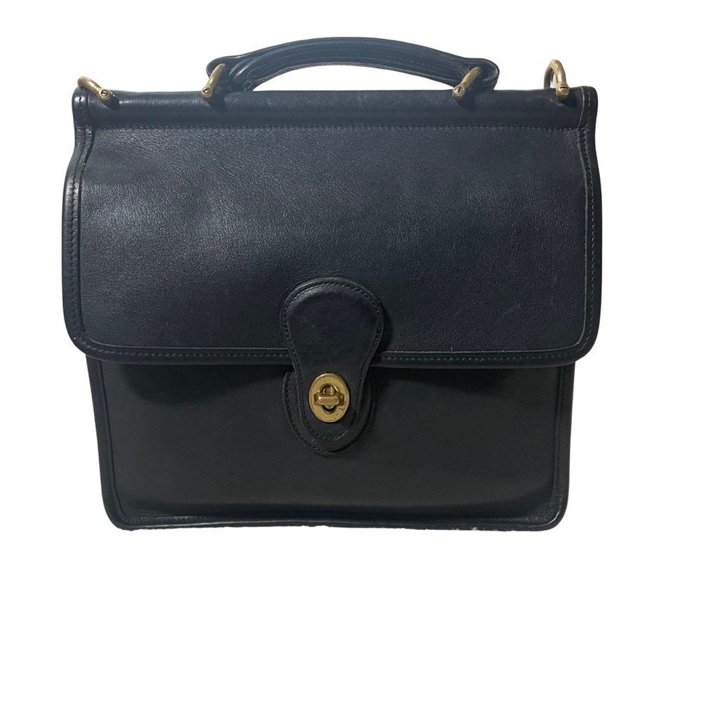 Vintage Black Leather Willis Crossbody Bag - Picture 5 of 10
